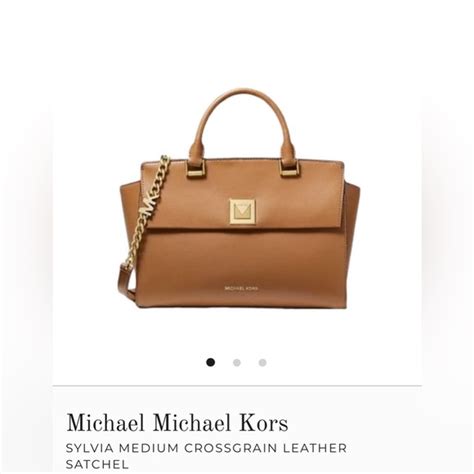 sylvia michael kors|Sylvia Medium Crossgrain Leather Satchel .